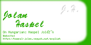 jolan haspel business card